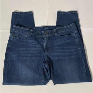 J. Jill Denim Authentic Fit Slim Ankle sz 10 P Petite medium wash cropped jeans